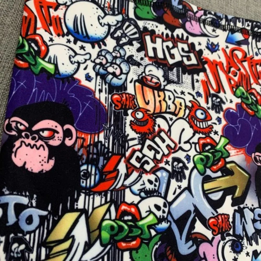 2 New! Gaiter Mask Face Cloth Mask Scarf Cover Up Graffiti‎ Hip Hop Print